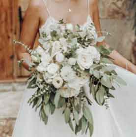 Bouquet de mariée asymétrique