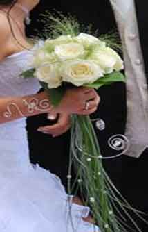 Bouquet de mariée à longues tiges