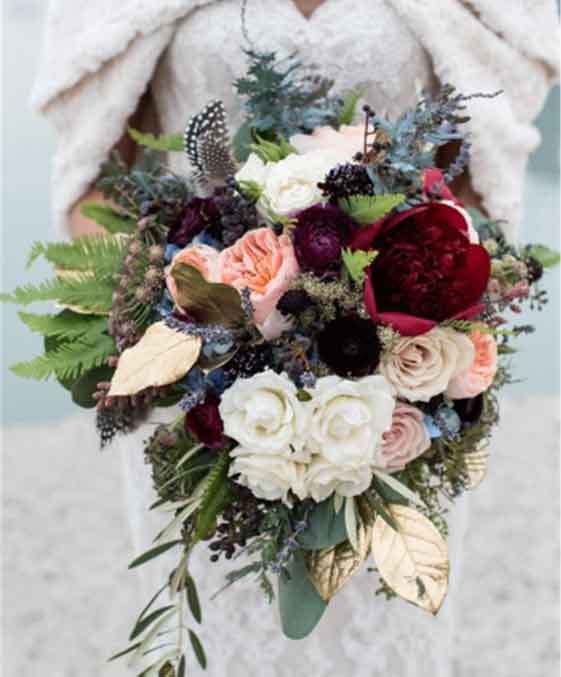 Bouquet mariée hiver